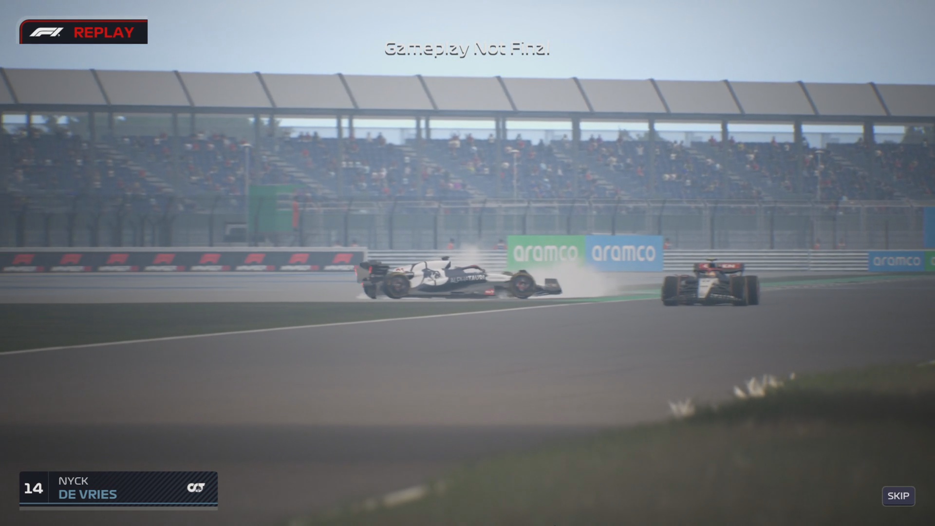 F1 Manager 2023 Preview Silverstone De Vries Spin Pic